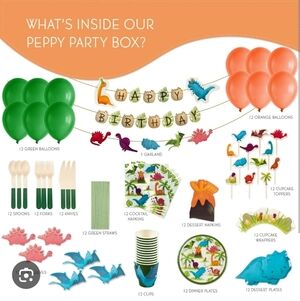 Peppy Party Box Dinosaur Birthday All In One NEW
